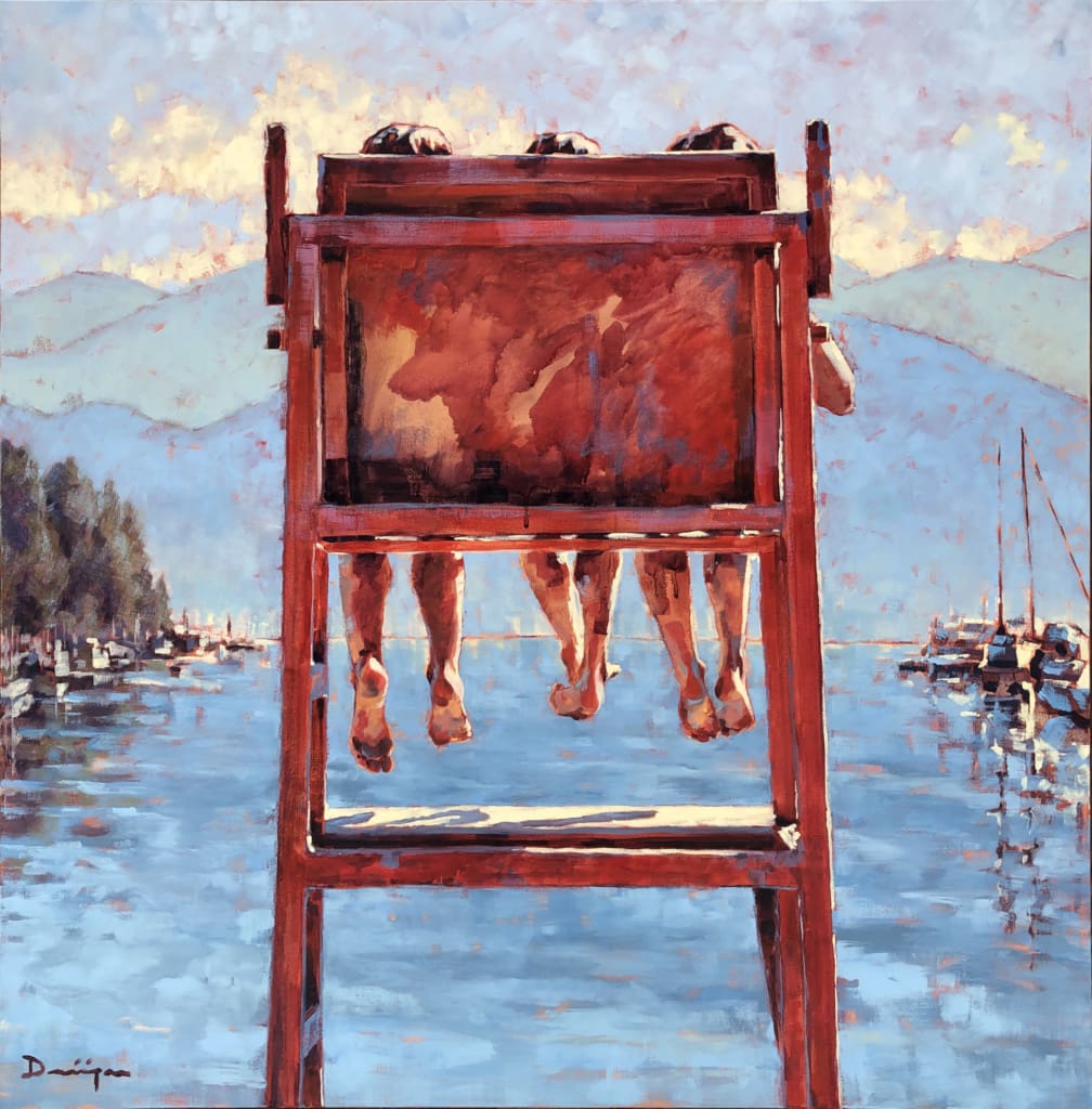 Dominique Walker Beach-patrol-36x36-dominique-walker-ian-tan-fine-art-gallery-vancouver